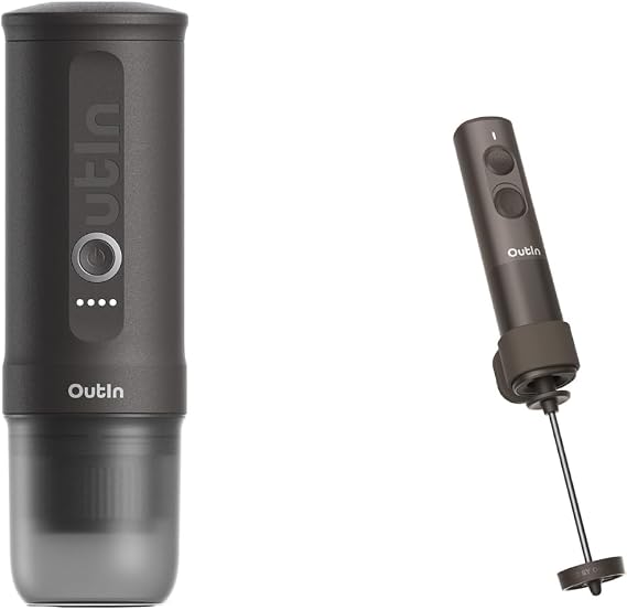OutIn Nano Portable Electric Espresso Machine LattoGo Milk Frother Handheld