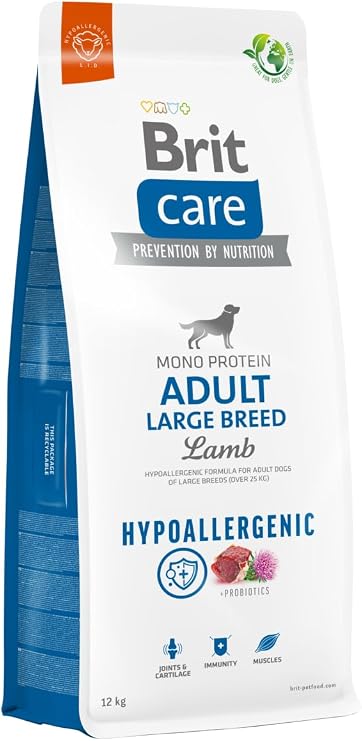 Brit Care Adult Large Breed, For Adult Dogs, Single Protein, Hypoallergenic, Lamb Dry Food, 12 kg
