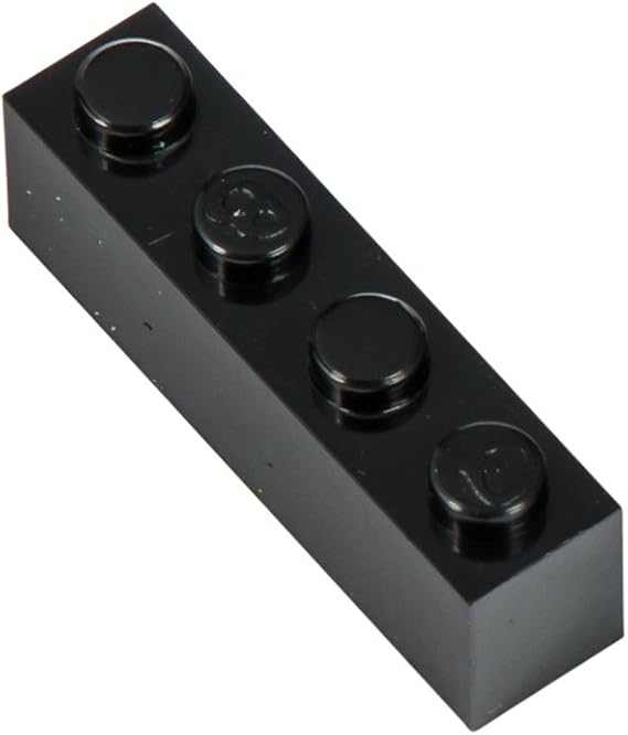 500 Piece 4x1 Building Bricks Loose Pack, Black