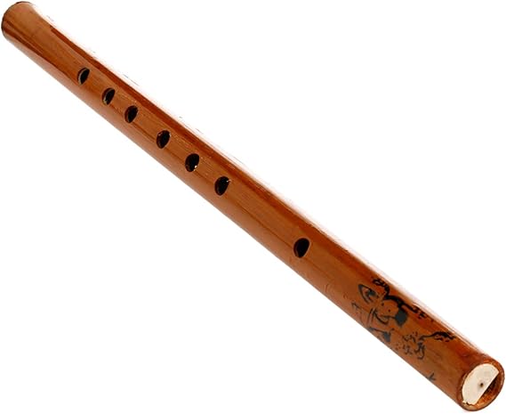 Traditional 6 Hole Bamboo Flute Clarinet Student Musical Instrument Wood Color