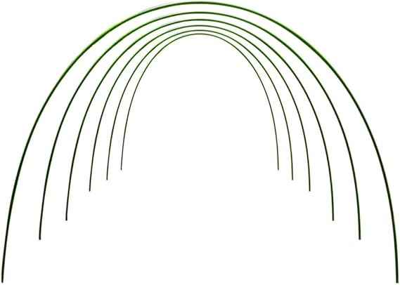 Hoop House Greenhouse Hoops Garden Hoops for Raised beds Garden Tunnel Hoops for Garden beds Grow Tunnel Hoop House kit Wire Hoops Garden Hoop Tunnel Garden Hoops (Greenhouse Hoops 5.9ft 6 Pack)
