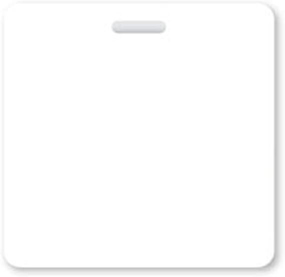 Blank White Badge Buddy - Heavy Duty Horizontal Badge Buddies to Customize - Spill & Tear Proof Cards - 2 Sided USA Printed Quick Role Identifier ID Tag Backer by Specialist ID