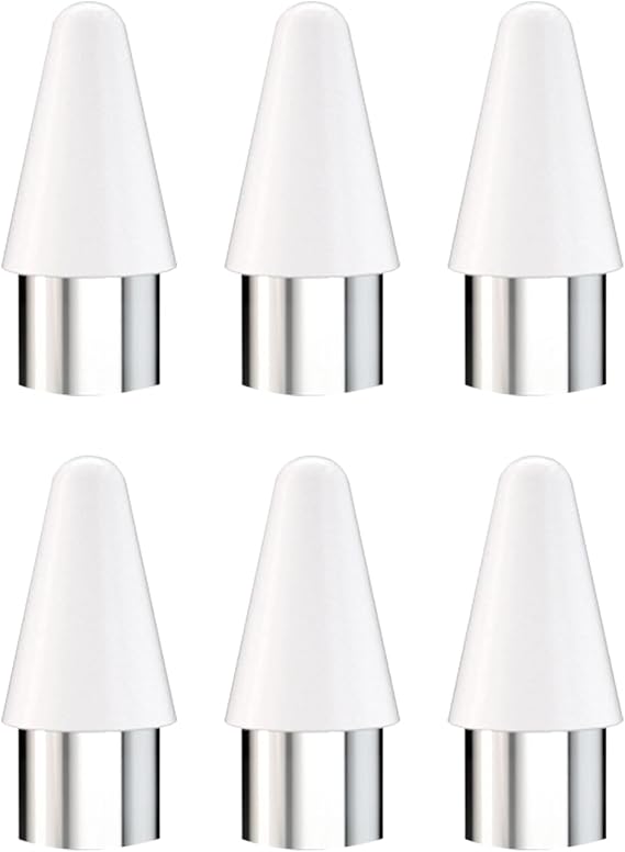 6 Pack Capacitive Touch Screen Stylus Pen Replacement Tips-White
