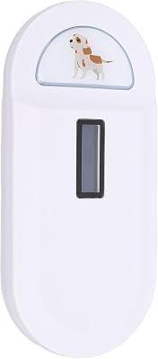 Pet Microchip Reader, FDX Animal Universal Microchip Tag Reader Scanner, 128 Data Storage, Pet Microchip Scanner, 800mah Rechargeable Microchip Scanner White