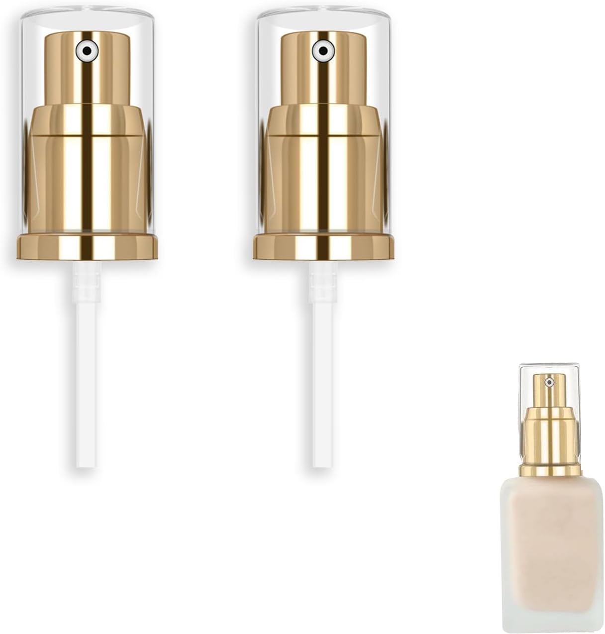 2 Pcs Replacement Foundation Pump compatible with Estee Lauder Double Wear -Travel-Friendly Design Gold
