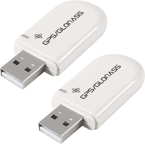 2PCS Vk-172 USB Dongle GPS Module G-Mouse Glonass Navigation, Support Windows 10/8/7/vista/XP/CE Andorid Linux for Raspberry Pi (White)