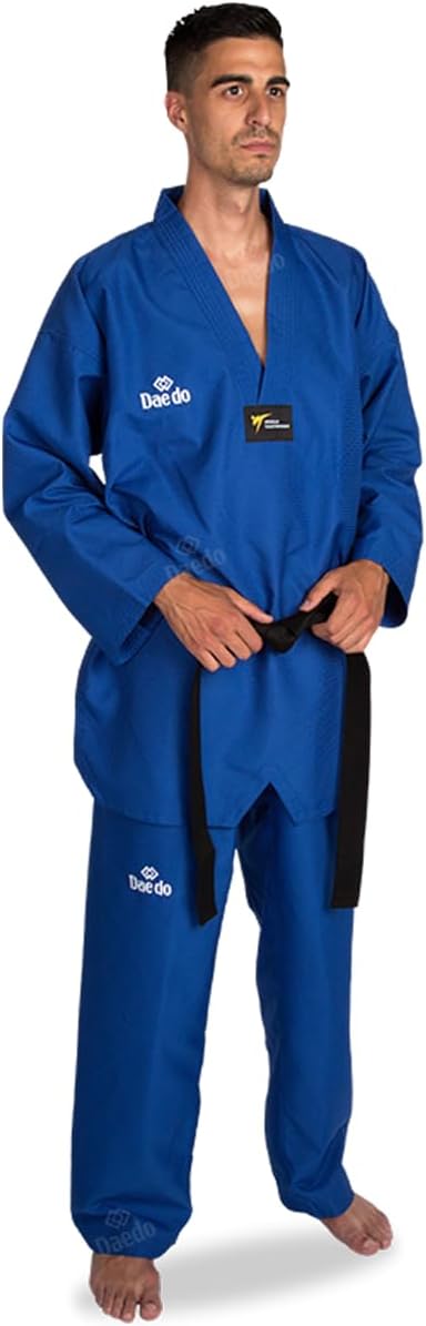 Daedo WT Recognized Taekwondo Uniform - Red, 100% Polyester, Lightweight, Approved for Competitions