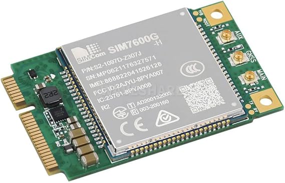 SIM7600G-H 4G HAT (B) for Raspberry Pi Series Board, Enabling LTE Cat-4 (SIM7600G-H-PCIE)
