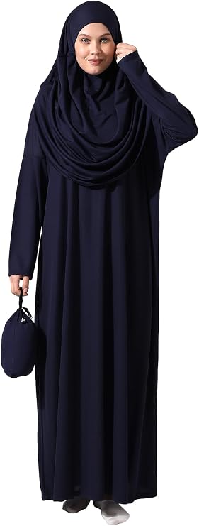 ihvan online Muslim Dresses for Women, Prayer Dress, Hijab Abaya, One-Piece Islamic Prayer Dress Gift for Eid Ramadan