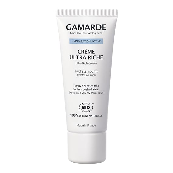 Gamarde Ultra Rich Cream - Face Moisturizer with Hyaluronic Acid and Shea Butter - Hydrate and Nourish Dry to Very Dry Skin - 1.41 oz