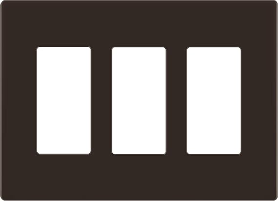 LIDER Decorator Switch Cover, Screwless Wall Plate, Mid-Size 3-Gang