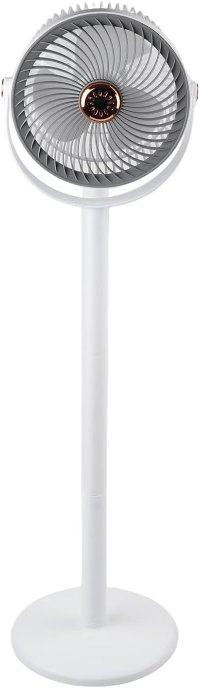 ZYNCUE 20DB Quiet Stand Fan with Adjustable Height For Bedroom (White Gray)