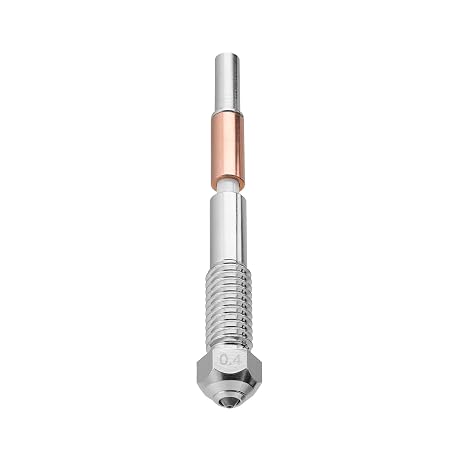 バイメタルタングステンカーバイドノズル 0.4mm QIDI Q2 / Plus5 3Dプリンター用、高熱伝導率耐摩耗性精密添加剤製造用