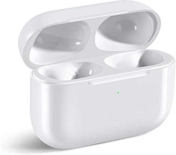 Wireless Charging Case Replacement Compatible with AirPod Pro 2nd & 1st Generation, Air Pod Pro 2 1 Charger Case with Bluetooth Pairing Sync Button,White