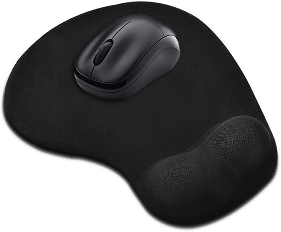 Ankanorm Mouse Pad Bilek Destekli Jel Mouse Pad,Ergonomik Kaymaz Taban,Oyun ve Ofis için Fare Altlığı,Suya Dayanıklı, Renk Seçenekli, 26x21cm İdeal Ölçü (Siyah)