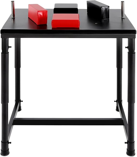 Professional Arm Wrestling Table, Competition Training Arm Wrestling Battle Table Gym Fitness Body Arm Wrestling Equipment with Adjustable Pad for Gym, Sports Field, Home