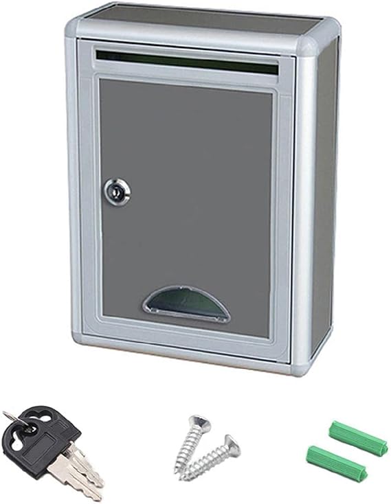 Wall Mount Lockable Mailbox Outdoor Galvanized Metal for Key Large Capacity Rural Home Decorative Box Packages Drop Slot Secure Lock Mailboxes