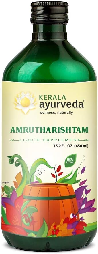 Kerala Ayurveda Amrutharishtam Digestive Support Tonic, 15.2 fl oz