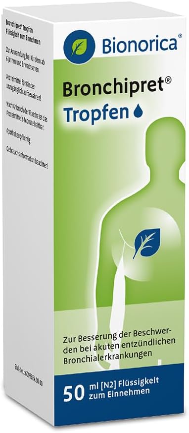 bronchipret drops - extra strong with triple effect for cough and acute bronchitis highly concentrated and herbal with thyme ivy combination 50 ml drops