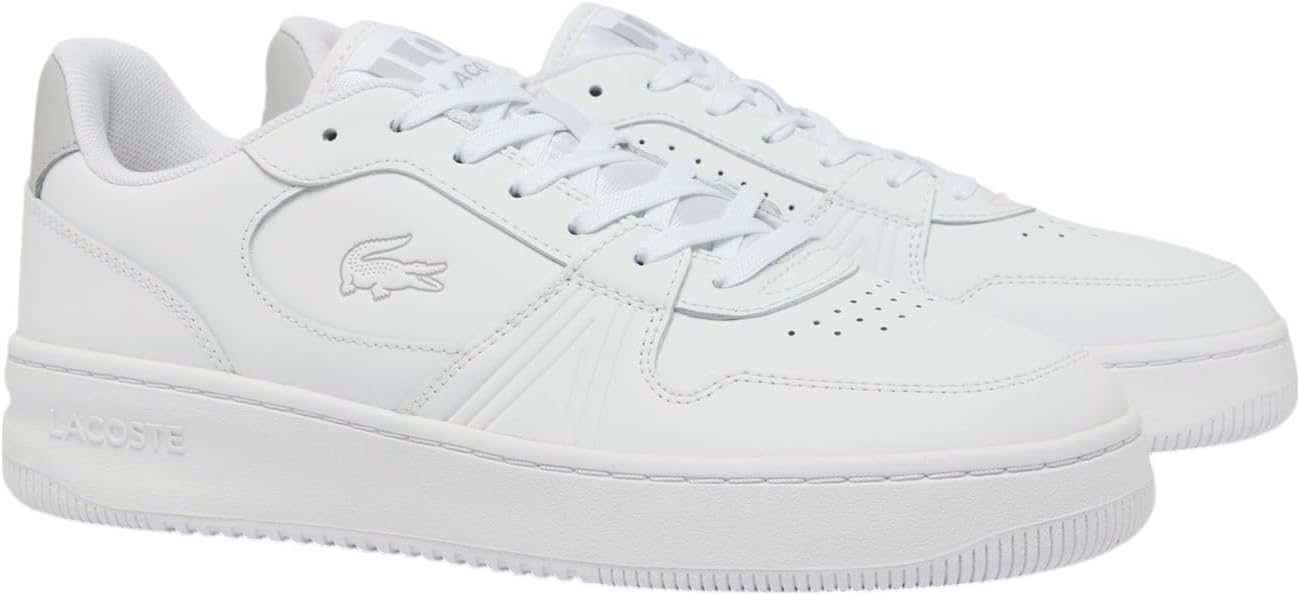 Lacoste Men's L001 Set Sneaker, White/White, 13