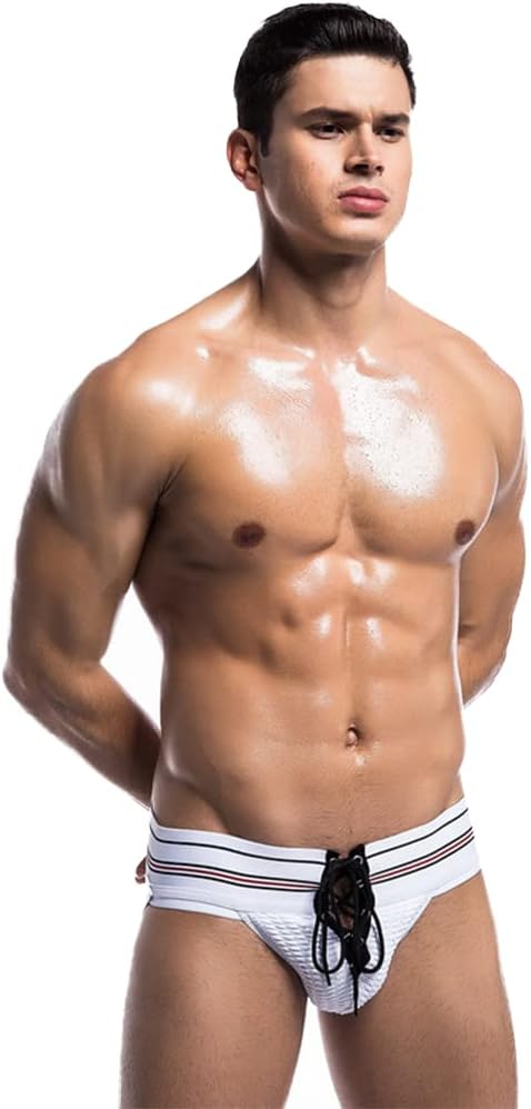 Shapewear Men's Athletic Supporter Performance JockStrap Elastic Waistband Underwear Sport G String Thong Gay