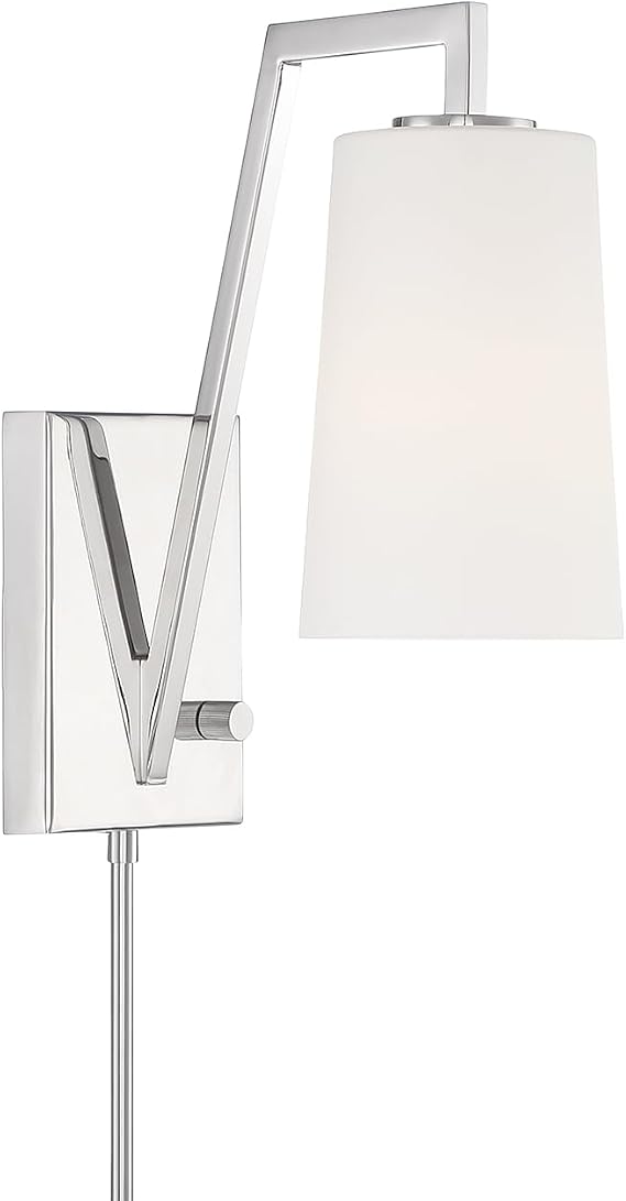 Crystorama Avon 1 Light Polished Nickel Task Sconce