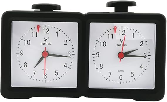 Geevorks Chess Clock, Quartz Analog Chess Clock- Board Games Essentials Analog Timer, 7.9 x 2.0 x 4.8inch
