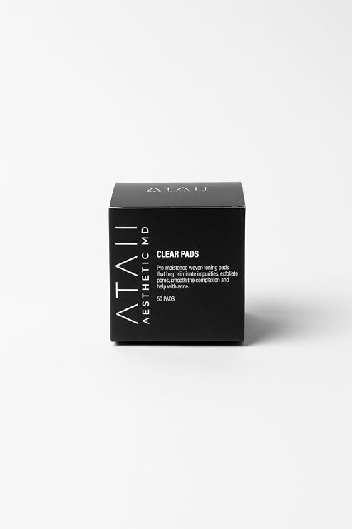 Toner Exfoliating Face Pads with Salicylic & Lactic Acid Acne Cleansing Pads for Clearer Skin, Pore Refining & Brightening Dermatologist Tested Skincare Wipes - 50 Count