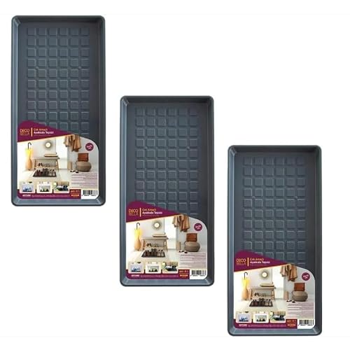DecoBella 3-Piece Multi-Purpose Shoe Tray