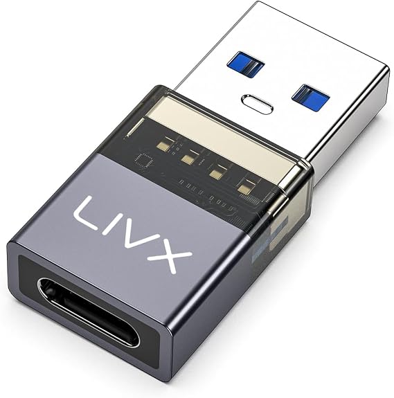 LivX USB 3.2 to Type C Çevirici Dönüştürücü OTG 10Gbps 60W Ultra Hızlı Şarj ve Veri Aktarımı OTGDF