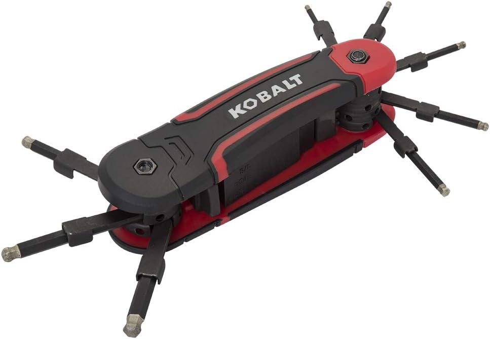 Kobalt 802835 8-Piece FoldingLocking Hex Key Set, Inch