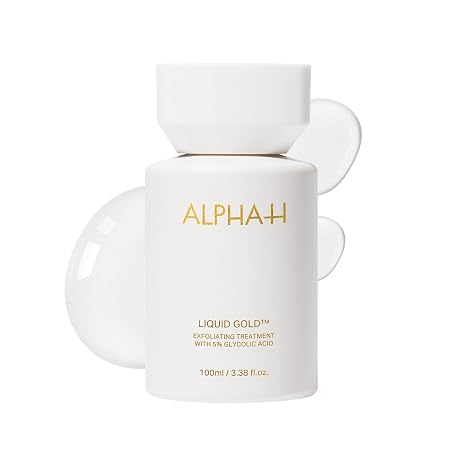 Alpha-H Liquid Gold Exfoliating Treatment 5% Glycolic Acid - Brighten, Even Tone, Smooth Texture, Reduce Appearance of Fine Lines - At-Home Skin Renewal for All Skin Types