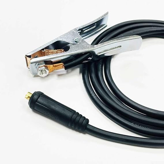 Welding Ground Wire Earth Clamp Heavy Duty Copper Electrode Holder 300A with 2M/3M/4M/5M Cable for MIG TIG Plasma Cutter(4 Meters)