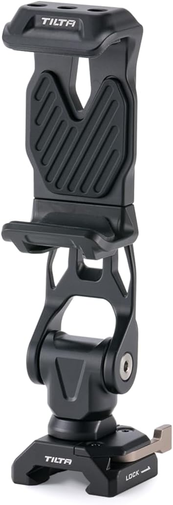 Tilta Rotatable Phone Mount with NATO Rail Connector for Tripod & Camera | Quick-Release | Adjustable Rotation | Compatible with iPhone, Camera Cages & Rig Accessories Black