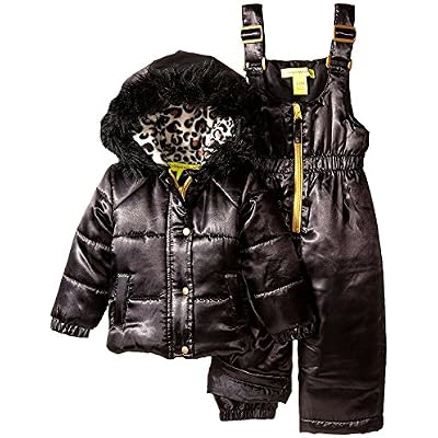 Catherine Malandrino Baby-Girls 2 Piece Snowsuit Set 4T, Black