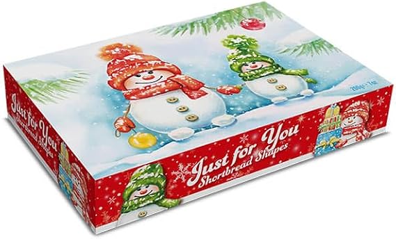 Highland Speciality Just For You Shortbread Selection 200g - Luxury Scottish Shortbread - Traditional Christmas Biscuit Gift - Snowman design packaging - Product of Scotland