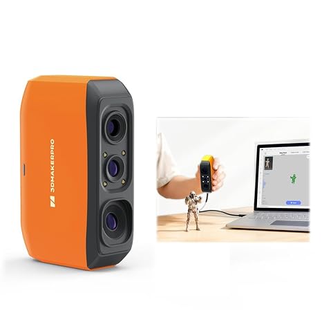 3DMakerpro Fox 3D Scanner, 0.07mm Accuracy 3D Scanner for 3D Printing, Entry-Level Easy Scanning for Small to Large Objects