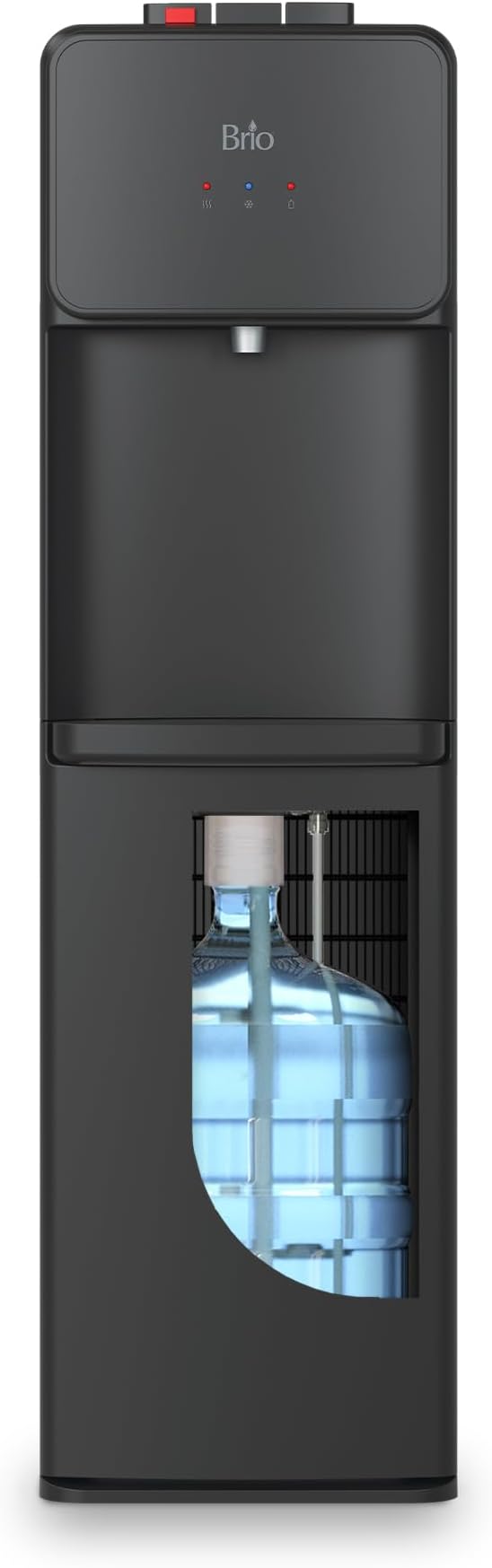 Brio 130 Series Bottom Load Water Cooler Dispenser, 5 Gallon Bottles, Black