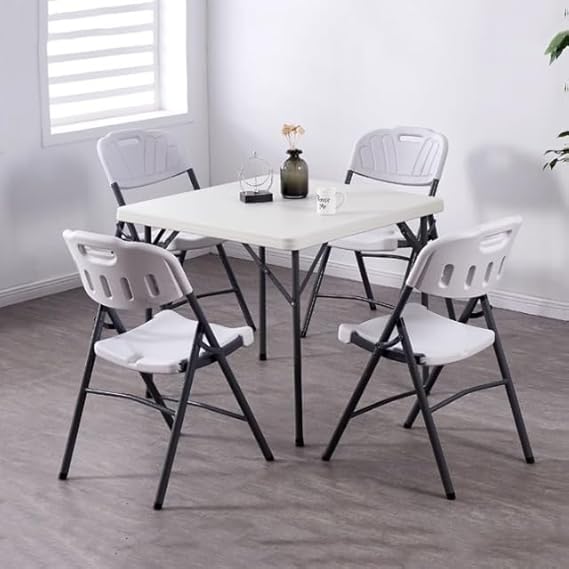Folding Table Outdoor Table Table for Party Folding Square Table Small Apartment Dining Table Outdoor Simple Plastic Mahjong Table Portable Square Home Dining Table (Color : Green)