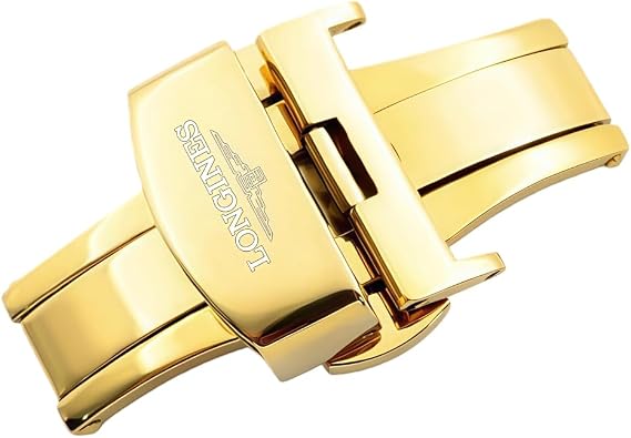 Deployment Watch Clasp Stainless Steel Push-Button Release Watch Butterfly Buckle for Longines Master Conquest Presence