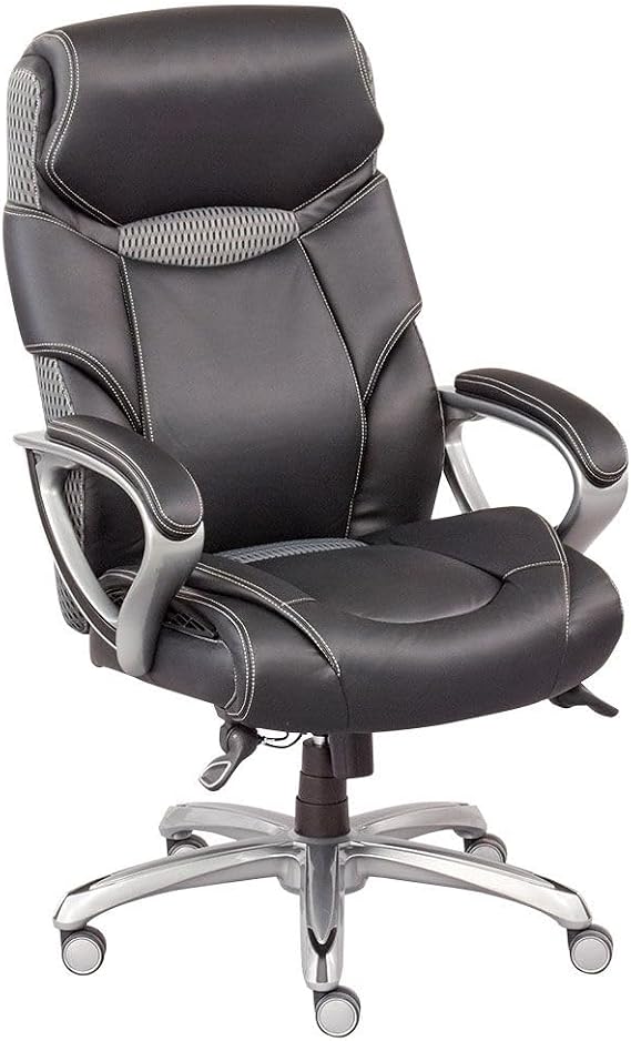 NBF Big and Tall Chair High-Back Seating with Breathable Memory Foam, Gray