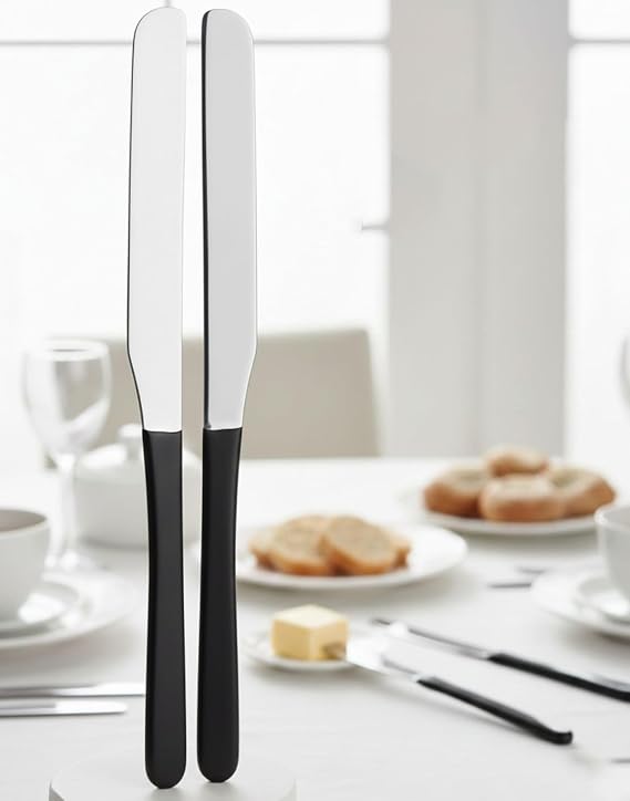 Transformacion Lüks Seri 2'li Tereyağı ve Peynir Bıçağı Seti - Paslanmaz Çelik & Ergonomik Silikon Saplı 16 cm, 719999