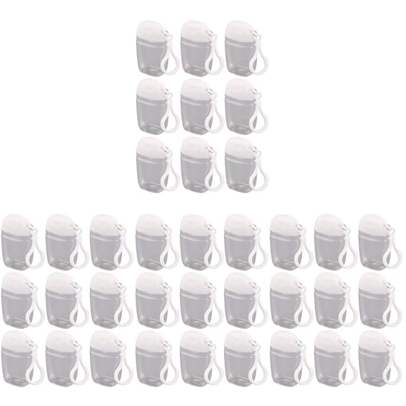 36 Pcs Flip Cap Bottle with Hook Refillable Travel Bottles Multi-function Empty Bottles Empty Hand Bottles Practical Small Bottles Leakproof Travel Bottles Keychain Hand Dispenser