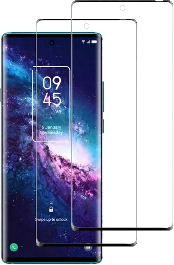 for TCL 20 Pro 5G 3D Curved Screen Protector, [2 Pcs] 3D Full Coverage HD Clear Anti-Scratch Easy to Install Screen Tempered Glass for TCL 20 Pro 5G Phone