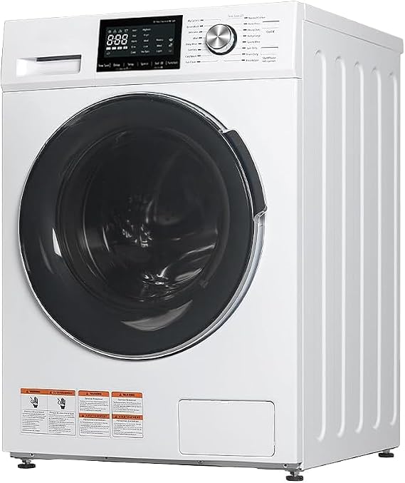 2.7 Cu.Ft Ventless All-in-One Washer Dryer Combo, 24" Compact Front Load Laundry Machine, 26.5 lbs Wash Load, LED Display & Child Lock, White