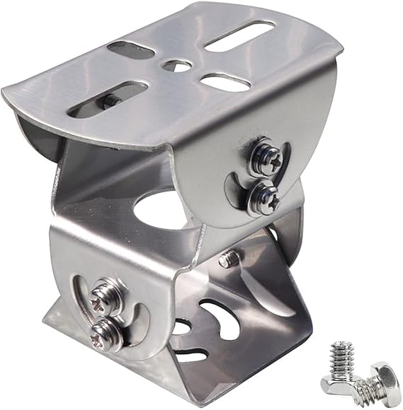 Universal Steel 2-Layer Wall Pole Joint Mount Adaptor, 3-Axis Universal Bracket Adjustable Solid Metal Base Extension Adapter Suitable for CCTV Security Cameras(Double-Deck Universal Mount)