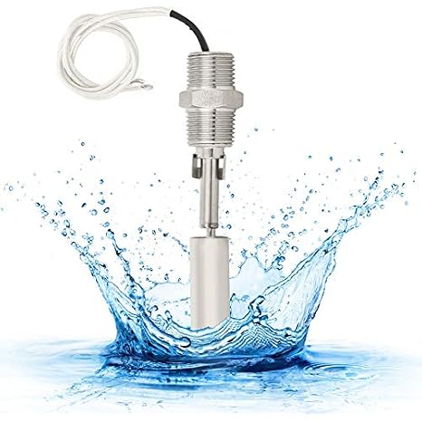 Liquid Water Level Float Sensor, Liquid Level Float Sensor Switch, Side Mounted Water Floating Sensor Switch, 304 Stainless Steel 1/2NPT Male Thread DC0-110V
