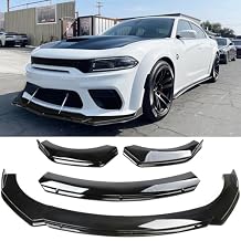 DREAMOTOR Front Bumper Lip Spoiler, Car Universal Adjustable Spoiler Splitter Diffuser Protector, Compatible with Corvette C8 Honda Accord Civic Toyota Camry VW MK5 MK6 Kia Optima Mitsubishi Lancer