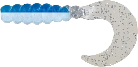Big Bite Baits Fg223 Fat Grub, 2-Inch, Blue/Silver, 10-Pack