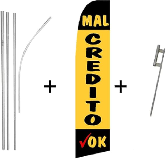 Mal Credito Ok Super Flag & Pole Kit